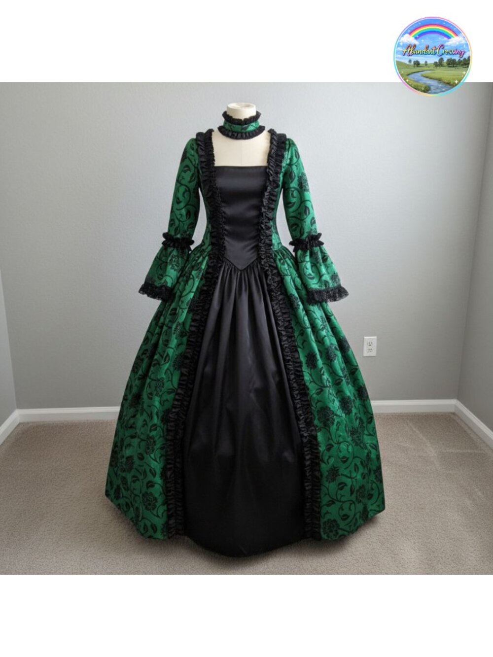 Victorian Rococo Dress Inspiration Maiden Costume with Choker